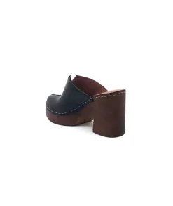 Ivoire0351a Ivoire 8235461 Cuir Noir*Femme Mules