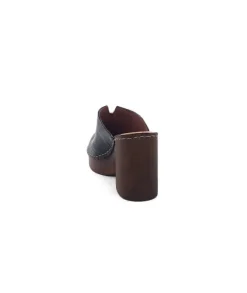 Ivoire0351a Ivoire 8235461 Cuir Noir*Femme Mules