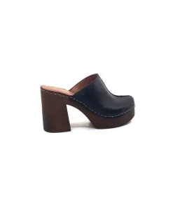 Ivoire0351a Ivoire 8235461 Cuir Noir*Femme Mules