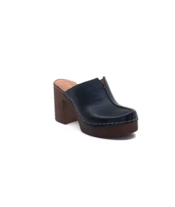 Ivoire0351a Ivoire 8235461 Cuir Noir*Femme Mules