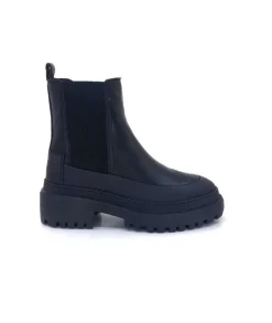 Ivoire0209b Ivoire 12284 Cuir Noir*Femme Bottines