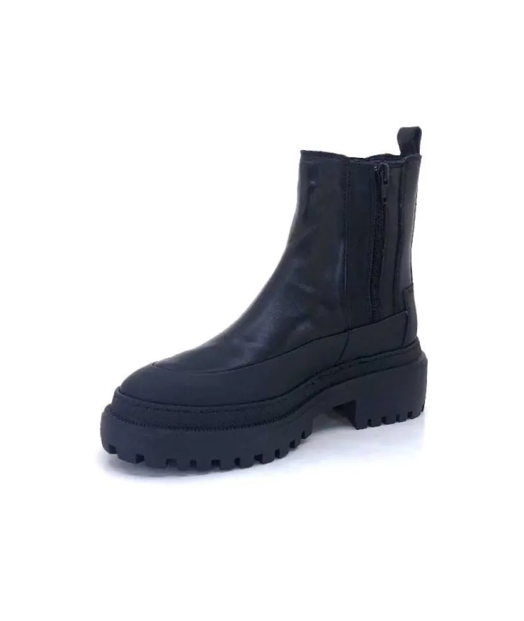 Ivoire0209b Ivoire 12284 Cuir Noir*Femme Bottines