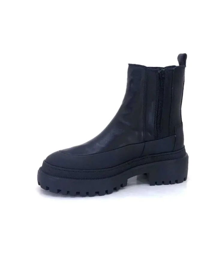 Ivoire0209b Ivoire 12284 Cuir Noir*Femme Bottines