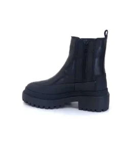 Ivoire0209b Ivoire 12284 Cuir Noir*Femme Bottines