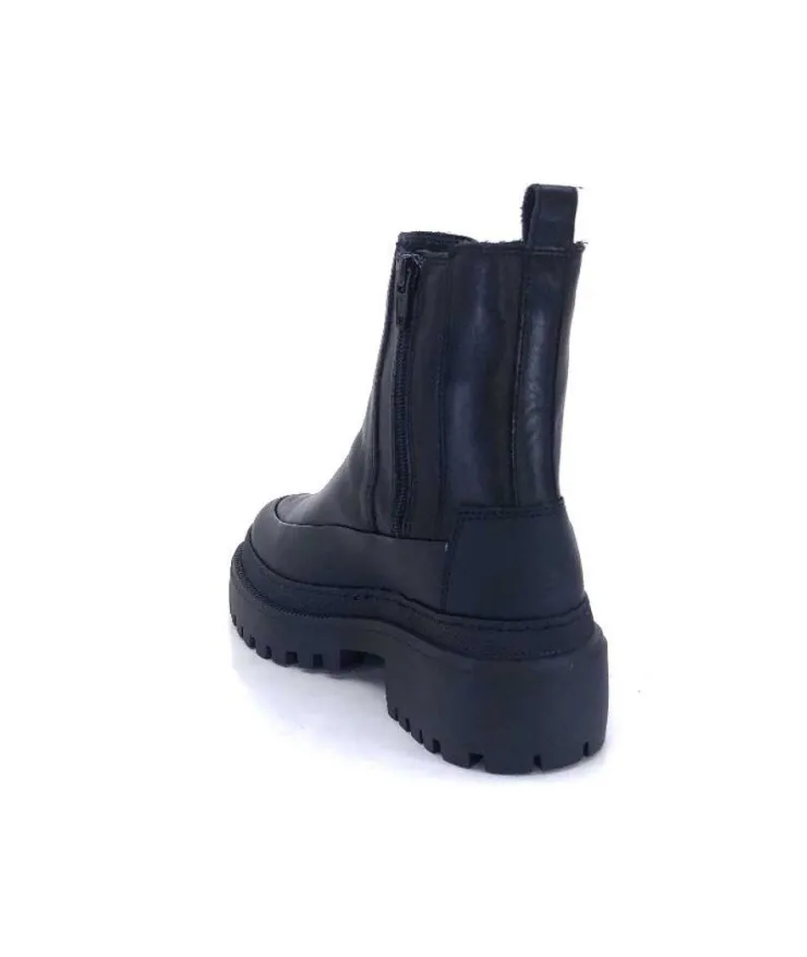 Ivoire0209b Ivoire 12284 Cuir Noir*Femme Bottines