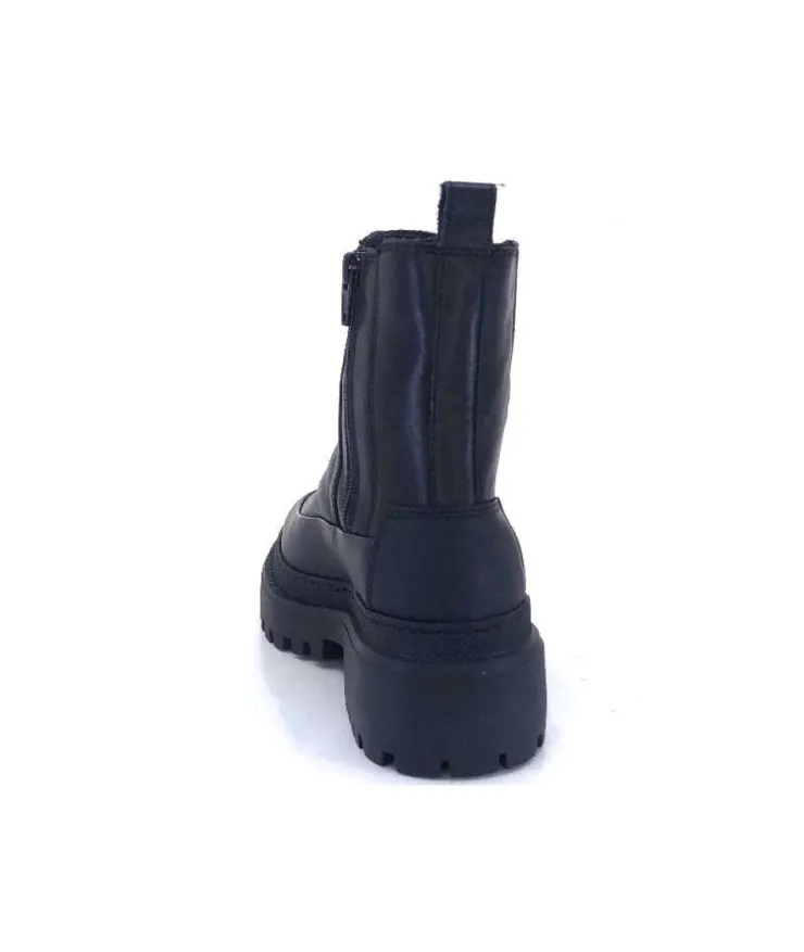 Ivoire0209b Ivoire 12284 Cuir Noir*Femme Bottines