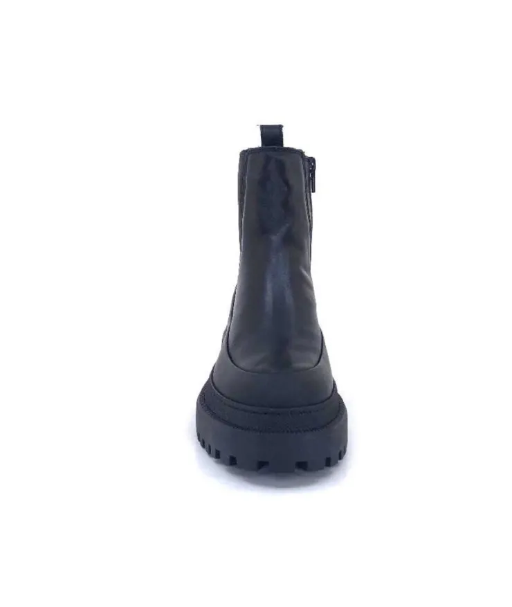 Ivoire0209b Ivoire 12284 Cuir Noir*Femme Bottines