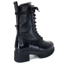 Ivoire0218a Ivoire 179002 Cuir Noir*Femme Bottines