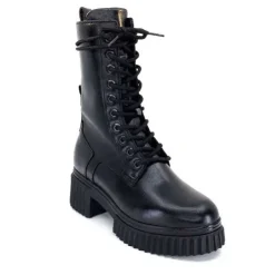 Ivoire0218a Ivoire 179002 Cuir Noir*Femme Bottines