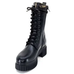 Ivoire0218a Ivoire 179002 Cuir Noir*Femme Bottines
