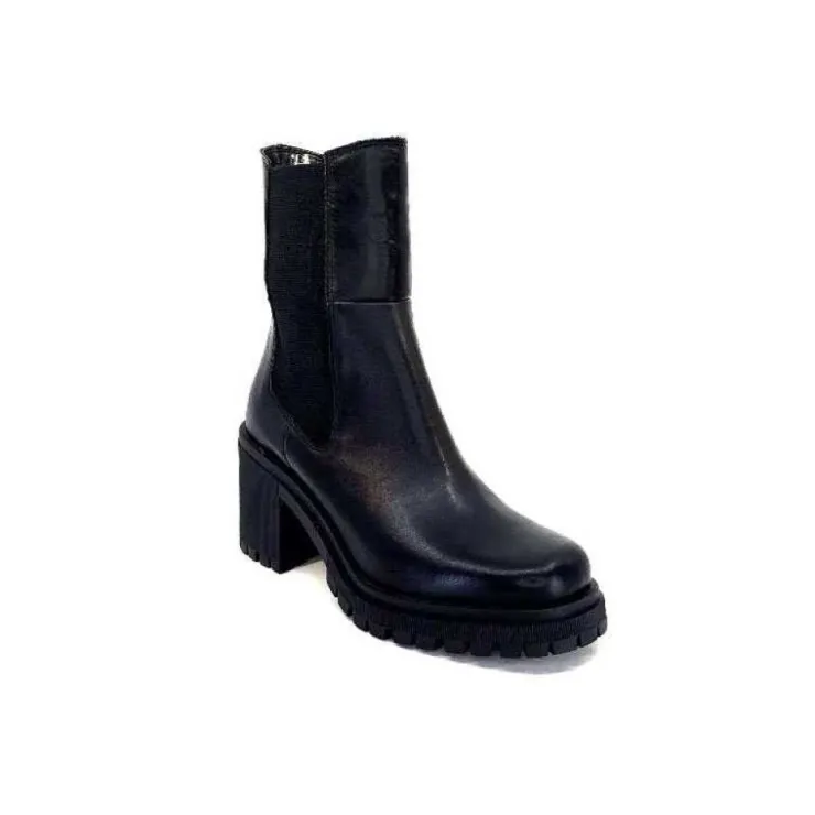 Ivoire0235a Ivoire 28110 Cuir Noir*Femme Bottines