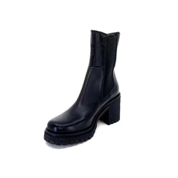 Ivoire0235a Ivoire 28110 Cuir Noir*Femme Bottines