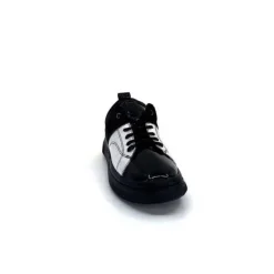 Ivoire0401a Ivoire 500-353 Cuir Noir & Argente*Femme Baskets