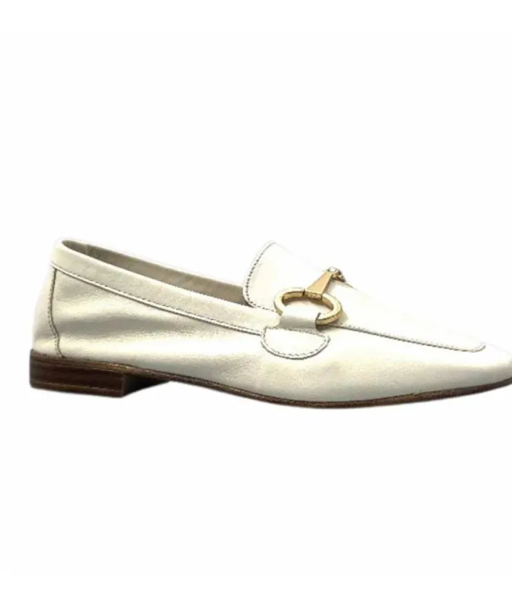 355-ivoire Ivoire 35.48.700 Cuir Off White*Femme Mocassins