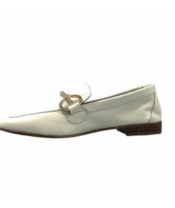 355-ivoire Ivoire 35.48.700 Cuir Off White*Femme Mocassins