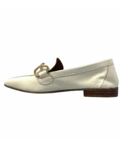 355-ivoire Ivoire 35.48.700 Cuir Off White*Femme Mocassins