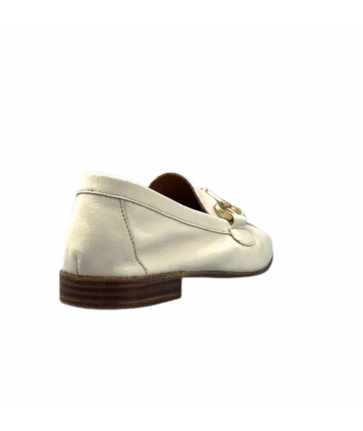 355-ivoire Ivoire 35.48.700 Cuir Off White*Femme Mocassins