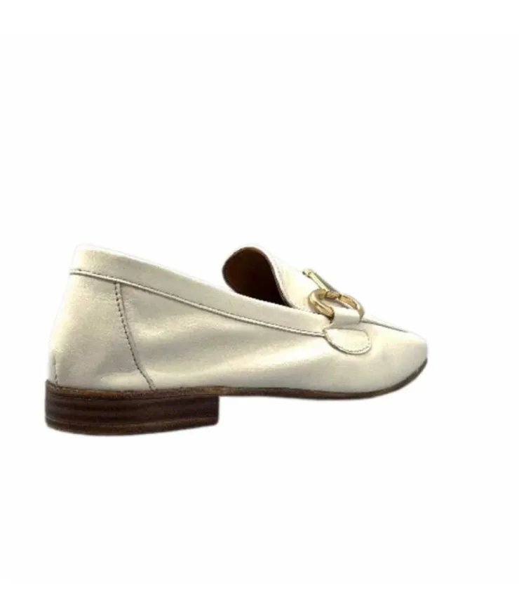 355-ivoire Ivoire 35.48.700 Cuir Off White*Femme Mocassins