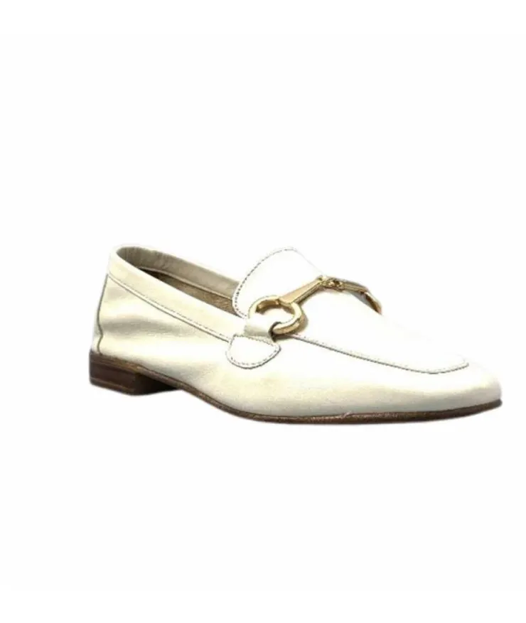 355-ivoire Ivoire 35.48.700 Cuir Off White*Femme Mocassins