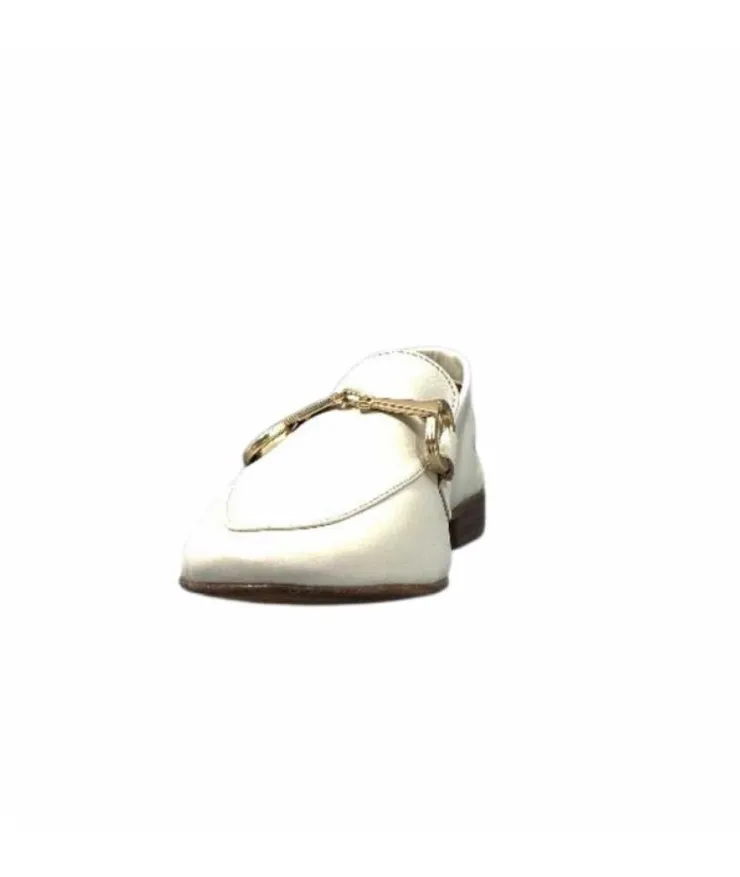 355-ivoire Ivoire 35.48.700 Cuir Off White*Femme Mocassins