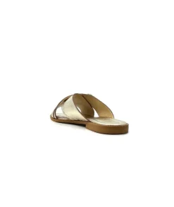 Ivoire0346a Ivoire 22681 Cuir Or*Femme Mules