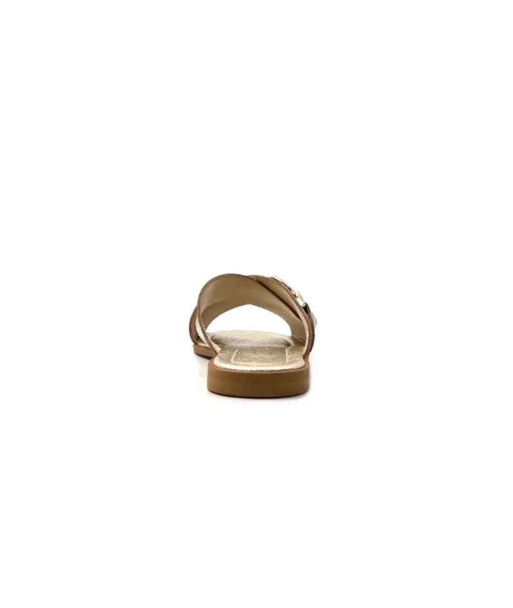 Ivoire0346a Ivoire 22681 Cuir Or*Femme Mules