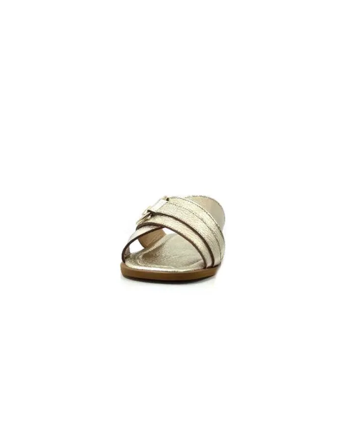Ivoire0346a Ivoire 22681 Cuir Or*Femme Mules