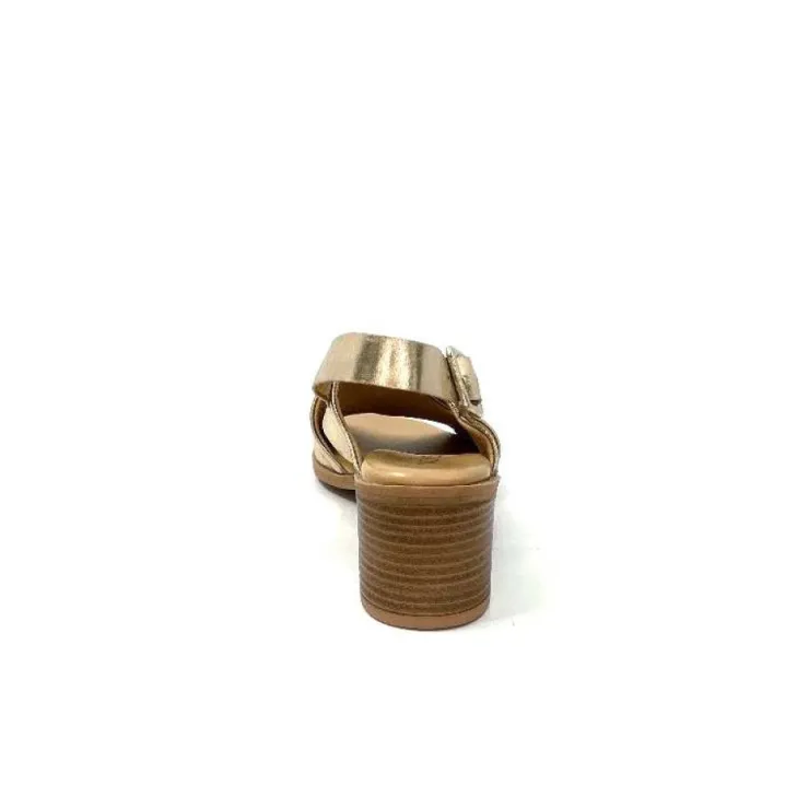 Ivoire0401a Ivoire 500.3018 Cuir Or*Femme Sandales