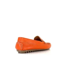 Ivoire0209b Ivoire 10322 Cuir Orange*Femme Mocassins