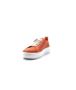 s and m / shoes market Ivoire 382.510 Cuir Orange*Femme Baskets