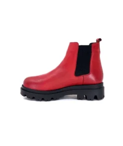 Ivoire0351a Ivoire 9615312 Cuir Rouge*Femme Bottines