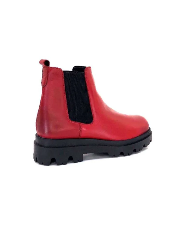 Ivoire0351a Ivoire 9615312 Cuir Rouge*Femme Bottines