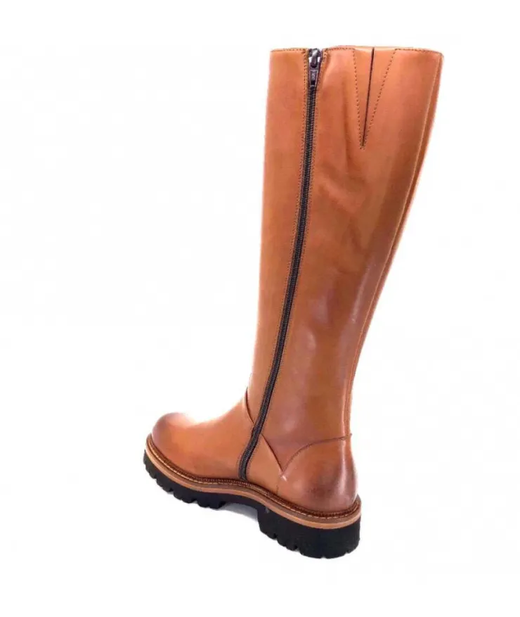 Ivoire0156 Ivoire 3283 Cuir Tabacco*Femme Bottes