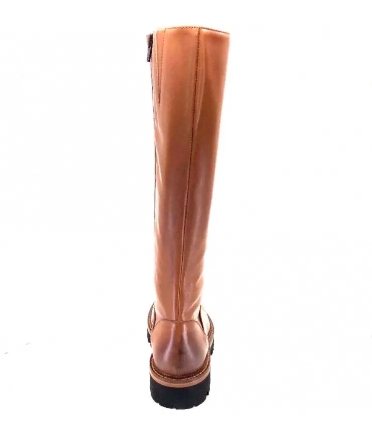Ivoire0156 Ivoire 3283 Cuir Tabacco*Femme Bottes