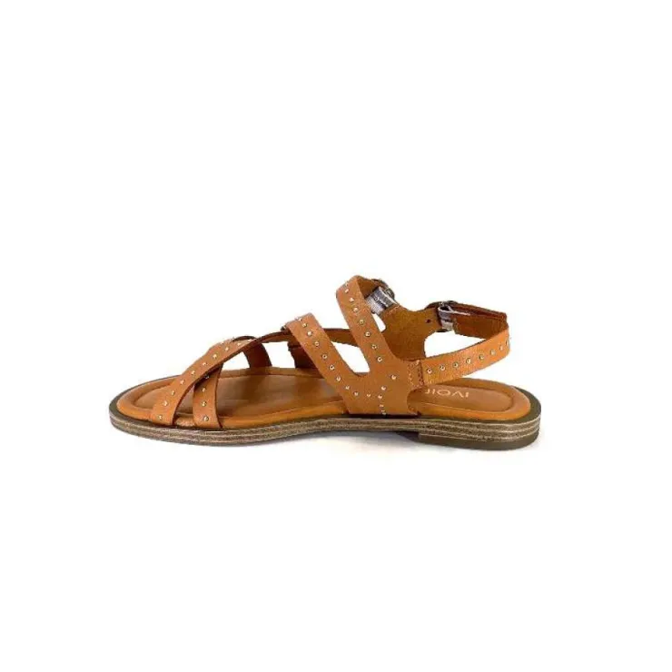 Ivoire0401a Ivoire 500.4301 Cuir Tan*Femme Sandales