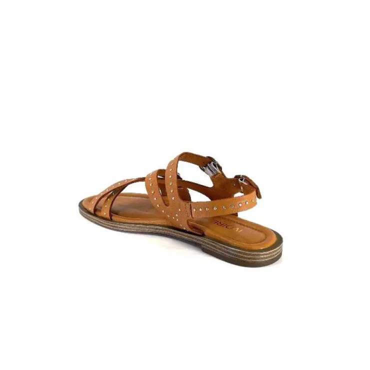 Ivoire0401a Ivoire 500.4301 Cuir Tan*Femme Sandales
