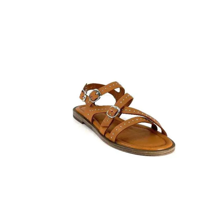 Ivoire0401a Ivoire 500.4301 Cuir Tan*Femme Sandales