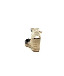 Ivoire0303 Ivoire 23288 Cuir Tresse Grafite*Femme Plateformes
