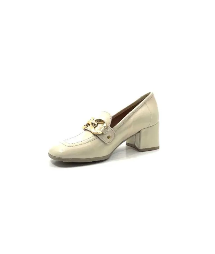 Ivoire0351a Ivoire 9575845 Cuir Vernis Beige*Femme Mocassins