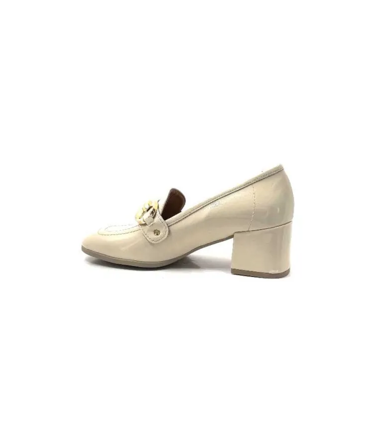 Ivoire0351a Ivoire 9575845 Cuir Vernis Beige*Femme Mocassins