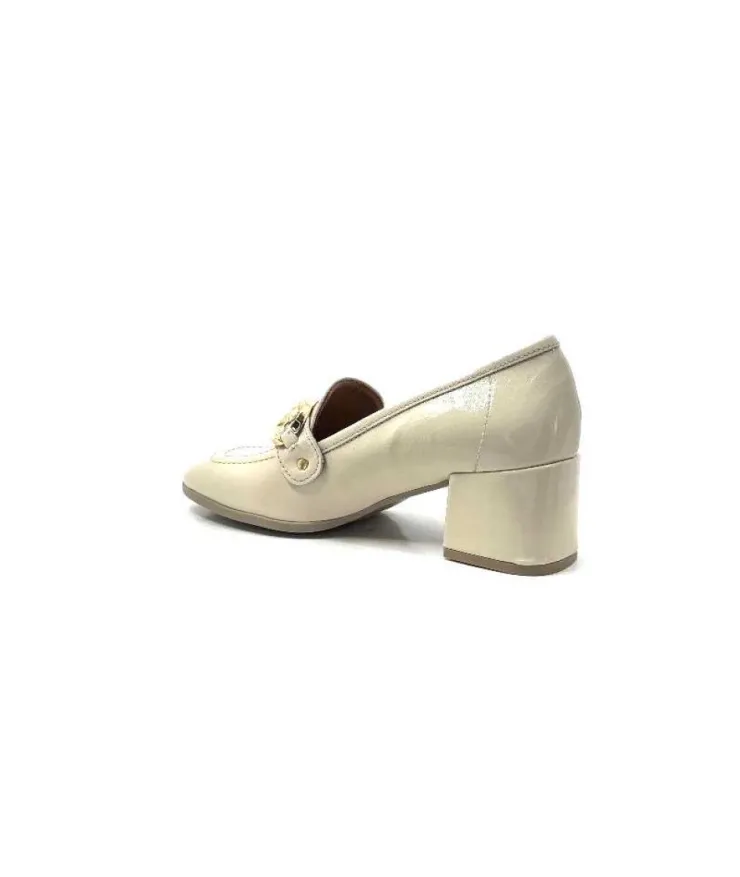 Ivoire0351a Ivoire 9575845 Cuir Vernis Beige*Femme Mocassins