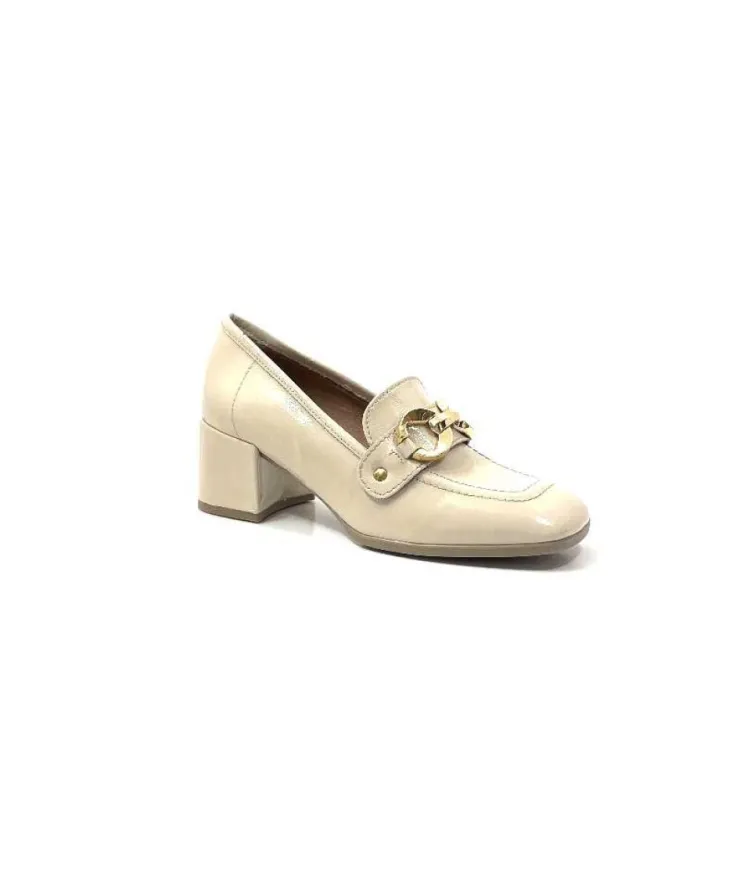 Ivoire0351a Ivoire 9575845 Cuir Vernis Beige*Femme Mocassins