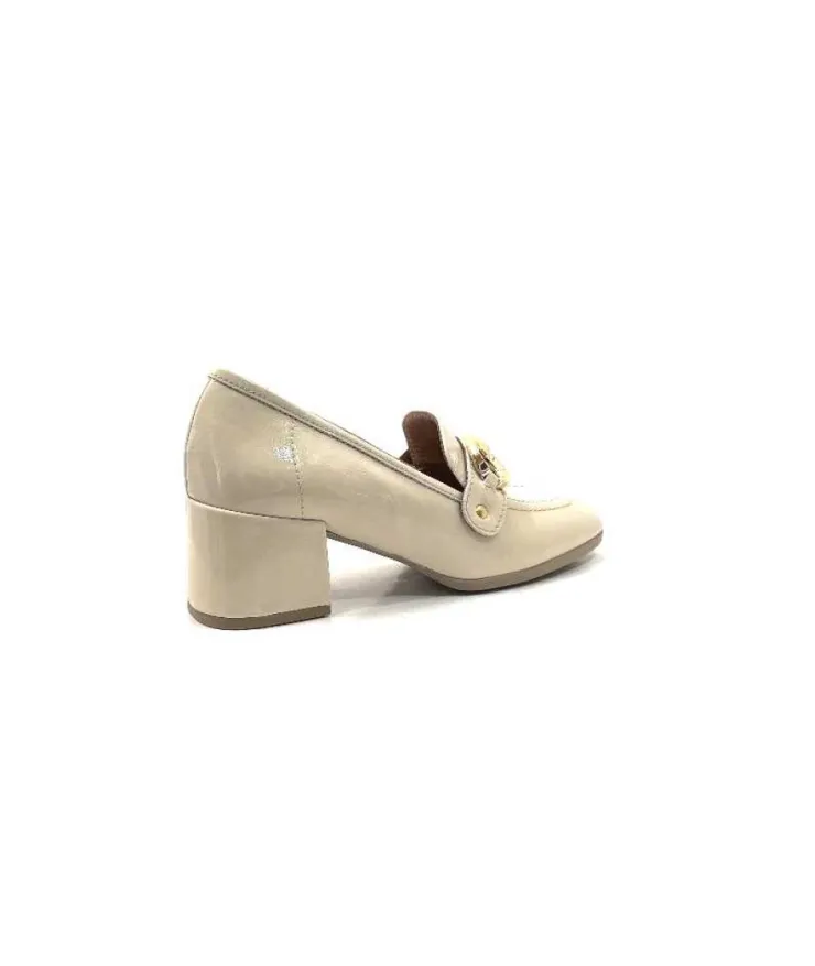 Ivoire0351a Ivoire 9575845 Cuir Vernis Beige*Femme Mocassins