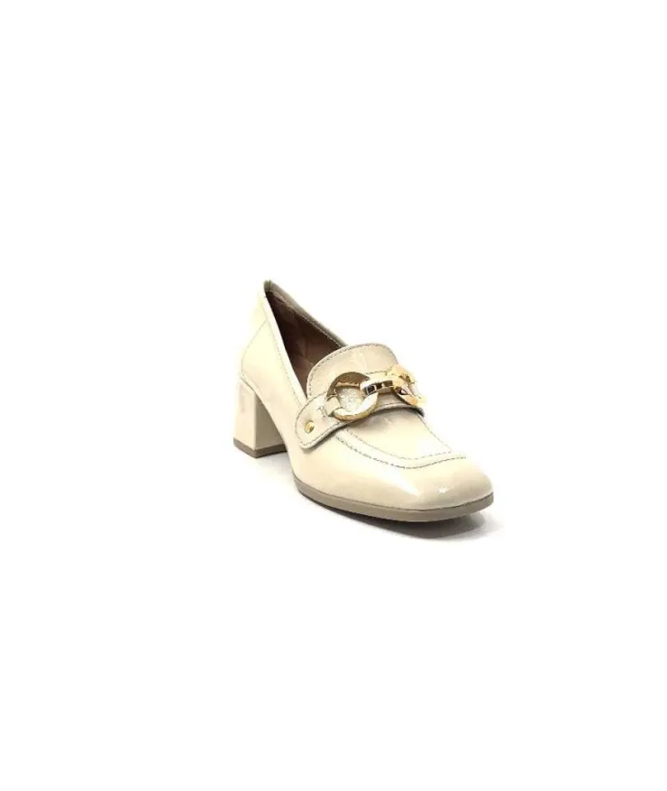 Ivoire0351a Ivoire 9575845 Cuir Vernis Beige*Femme Mocassins