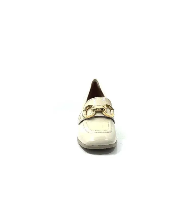 Ivoire0351a Ivoire 9575845 Cuir Vernis Beige*Femme Mocassins