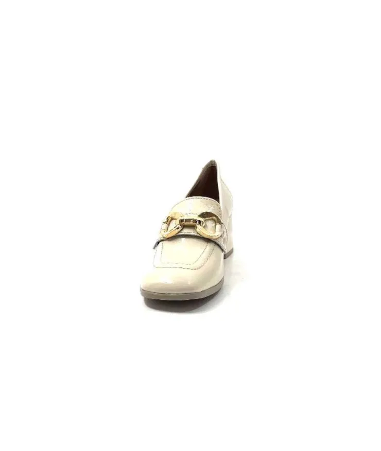 Ivoire0351a Ivoire 9575845 Cuir Vernis Beige*Femme Mocassins