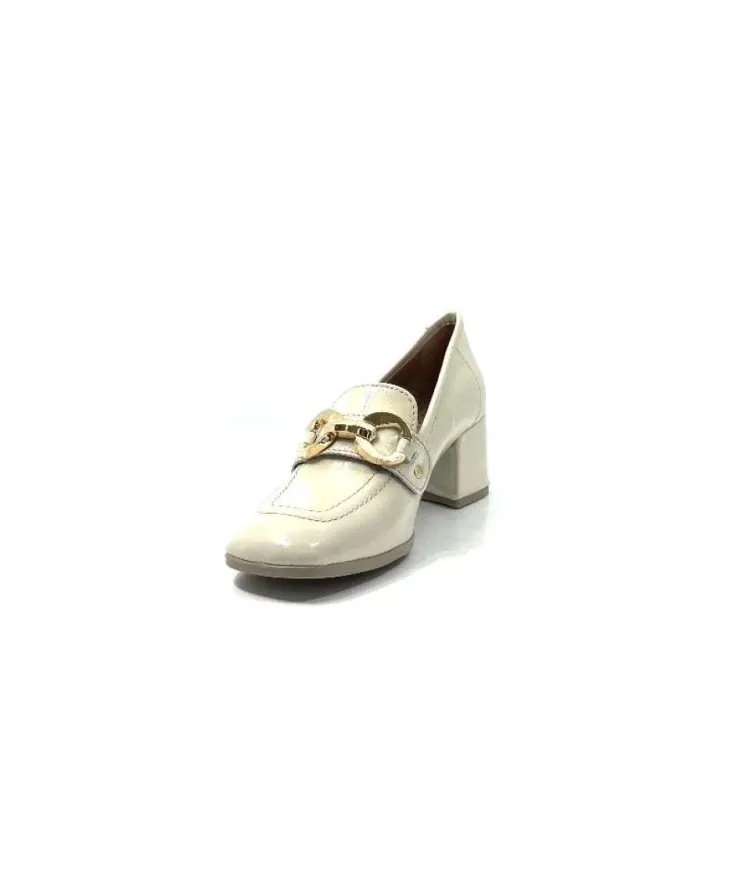 Ivoire0351a Ivoire 9575845 Cuir Vernis Beige*Femme Mocassins
