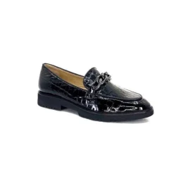 Ivoire0236a Ivoire 54595 Cuir Vernis Coco Noir*Femme Mocassins