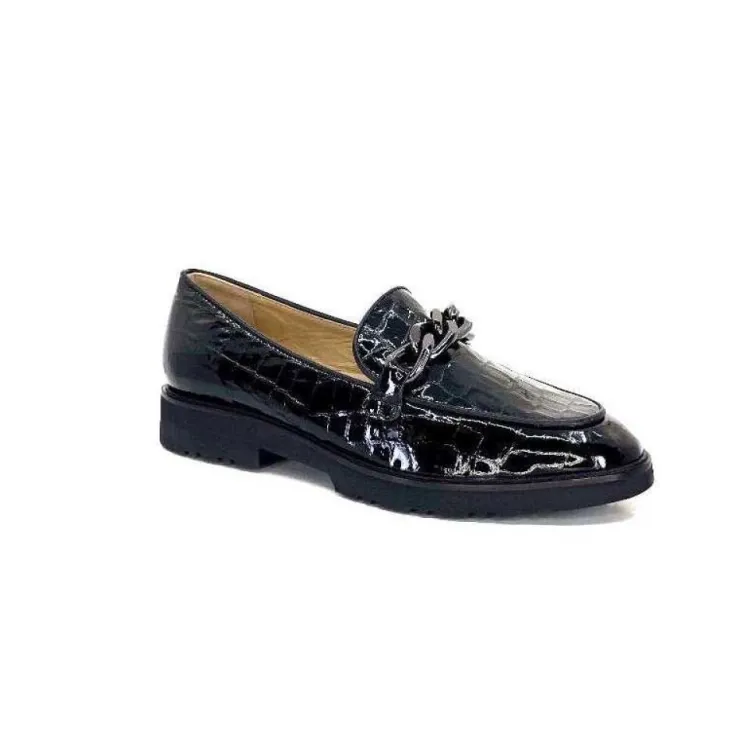 Ivoire0236a Ivoire 54595 Cuir Vernis Coco Noir*Femme Mocassins