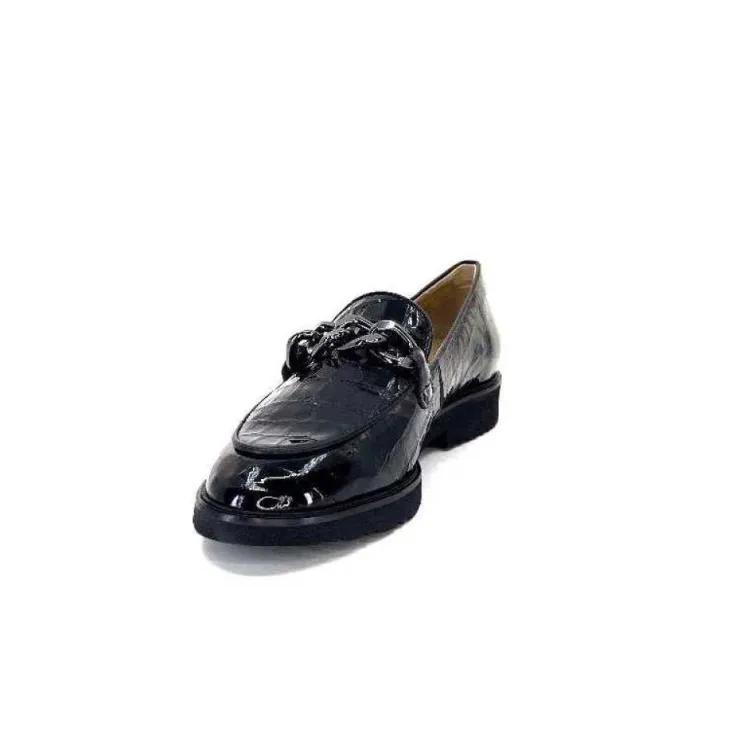 Ivoire0236a Ivoire 54595 Cuir Vernis Coco Noir*Femme Mocassins